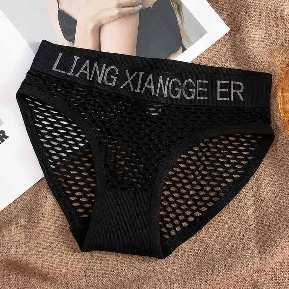 شورت زنانه مشبک Liang Xiangge Er کد 05 — تصویر ۳